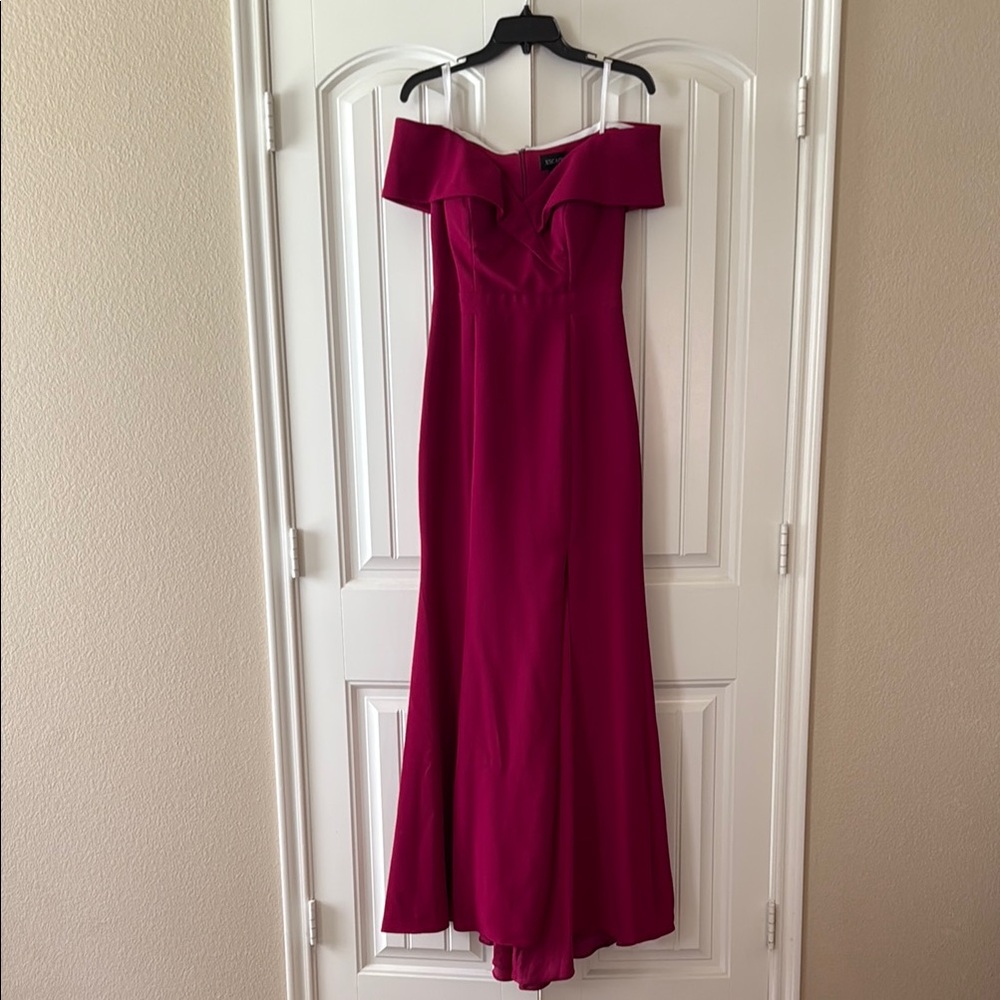 Off-Shoulder Pink/Red Formal Dress